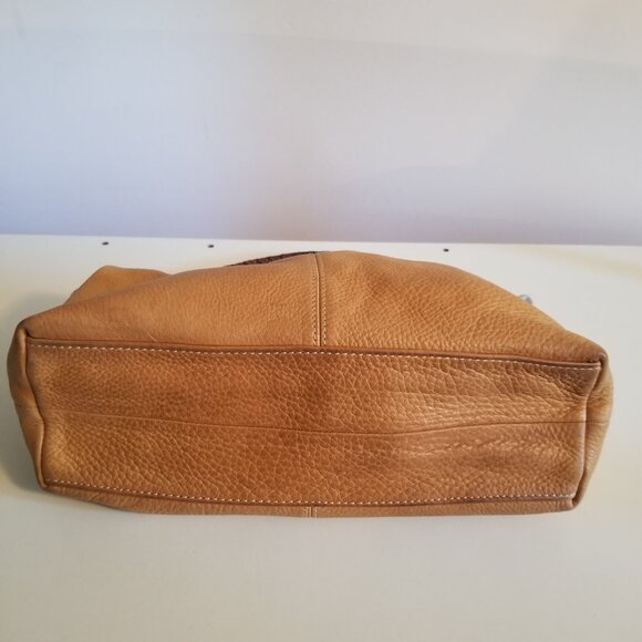 Fossil Women's Carmel Pebble Leather Boho Y2K Western Tan Purse - Picture 4 of 13